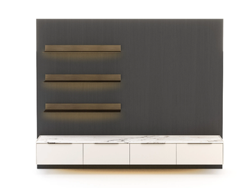 LANDFORM - Wood veneer TV cabinet with drawers by Stylish Club - view 2